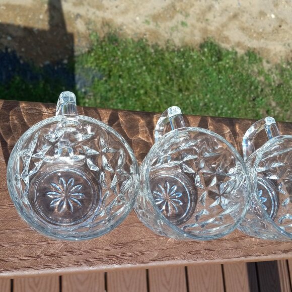 Vintage Anchor Hocking Crown Point Punch Glasses Cups Set of 7 - Picture 12 of 16